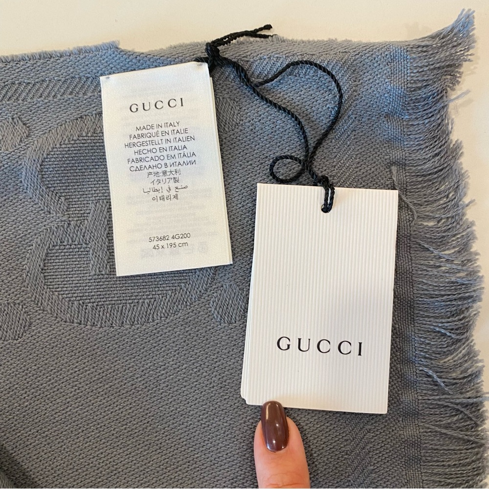 Gucci Wool Scarf Supreme GG Logo - Picture 8 of 11